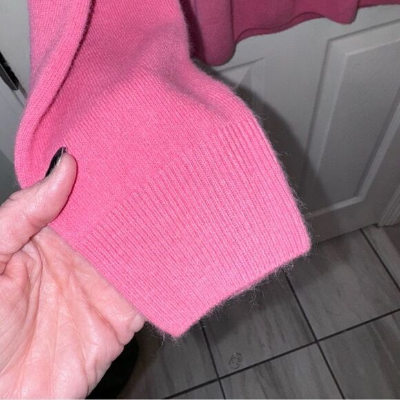 Hannah Career Pink Mock neck super soft sweater with zipper in back. - Picture 5 of 11